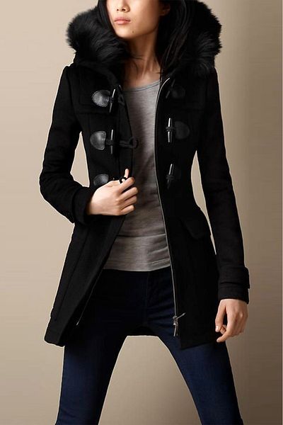 1tarz Toridas Winter Cashew Damenmantel - Bt123black2 Casual