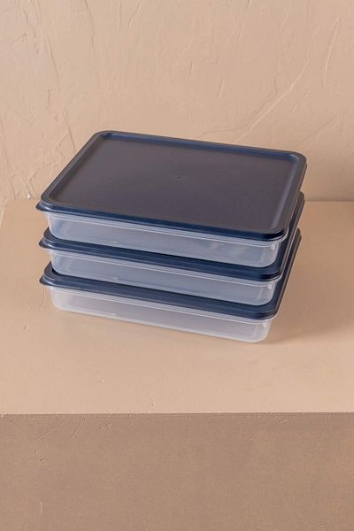 FH finehome Buzzy 3-Piece Refrigerator & Freezer Storage Container 2600ml