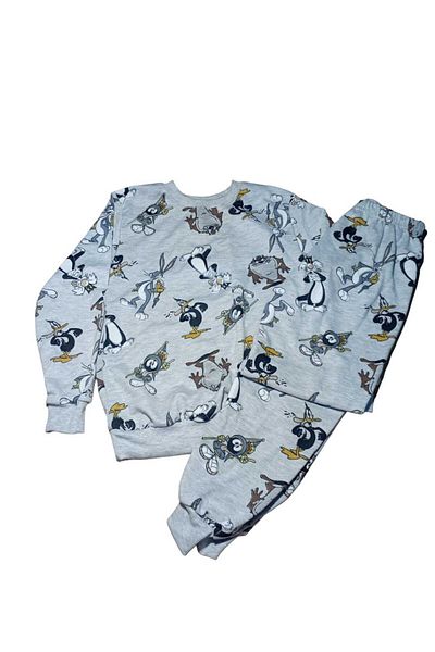 Esra Butik Hane Long Sleeve Patterned Children's Pajama Set