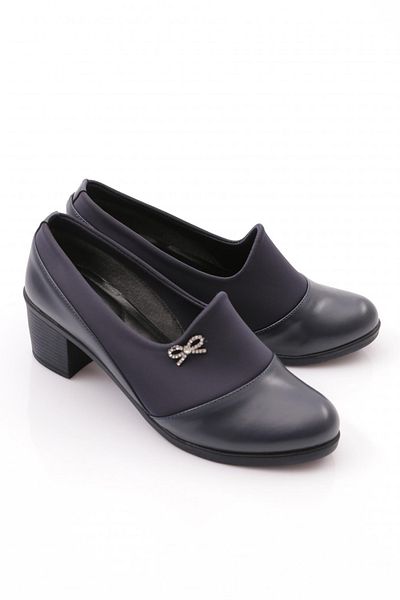 DGN 23032 Model Women's Sheepskin Patterned Heeled Shoes