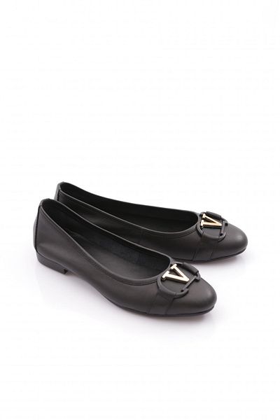 DGN Women's V Buckle Accessory Ballerina Black 35168323
