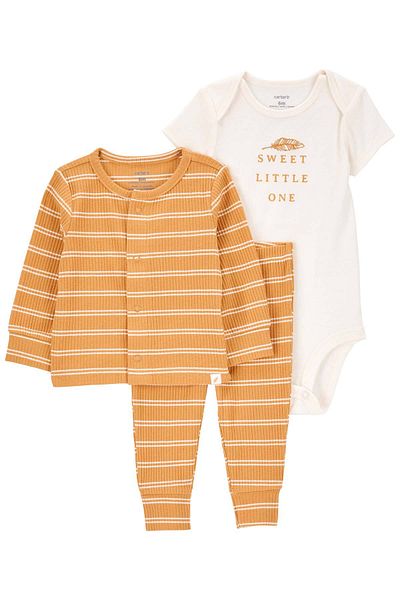 Carter's Orange 3 Piece Baby Cardigan Set