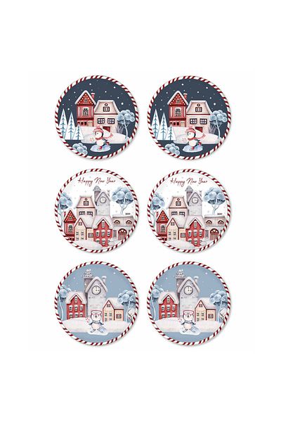 The Mia New010 Penguin Cake Plate Set of 6 19 cm