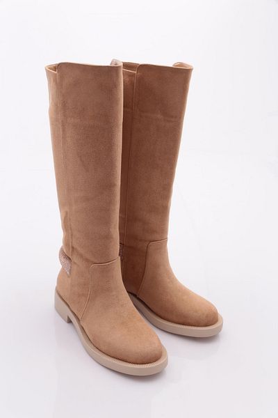 DGN Γυναικείες μπότες Nude Suede