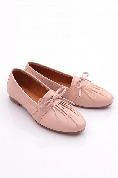 DGN 133 Women's Drawstring Detailed Ballerinas