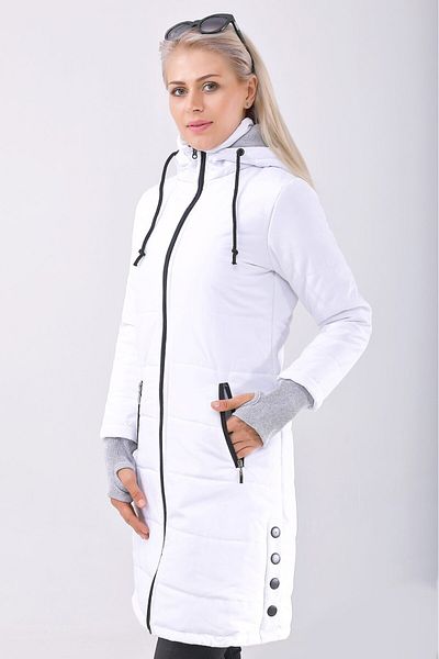 Barbora Palton puf de damă lung cu glugă de iarnă