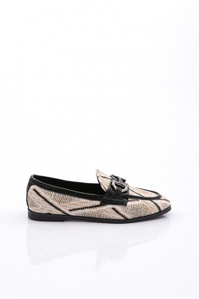 DGN Women's Ballerinas with Black Metal Accessories - 7481535