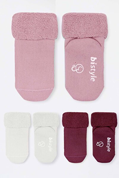 Biorganic Baby Girl 3-Piece Socks