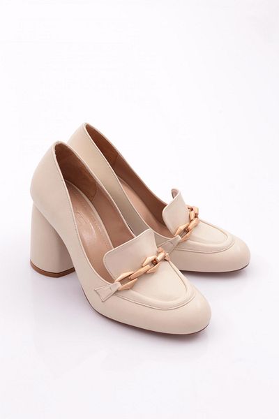 DGN 6029 Pantofi cu toc pentru femei cu accesorii din fier