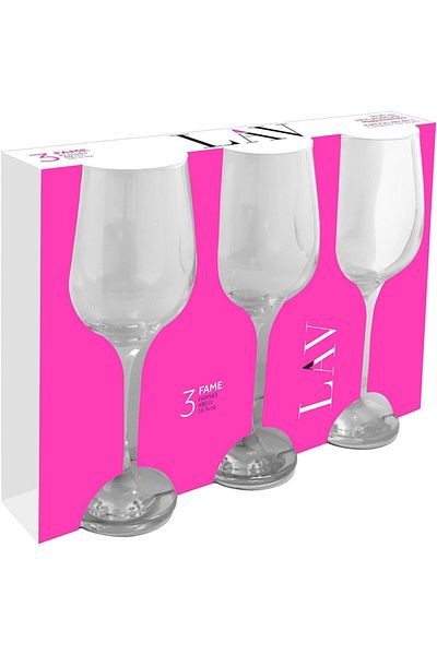LAV FAME GLASS SET 3PCS 220CC ( FAM563A )