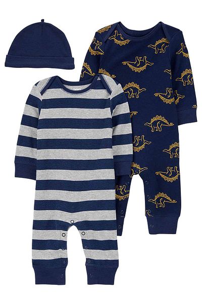 Carter's Baby Boy Overalls Set Navy Blue