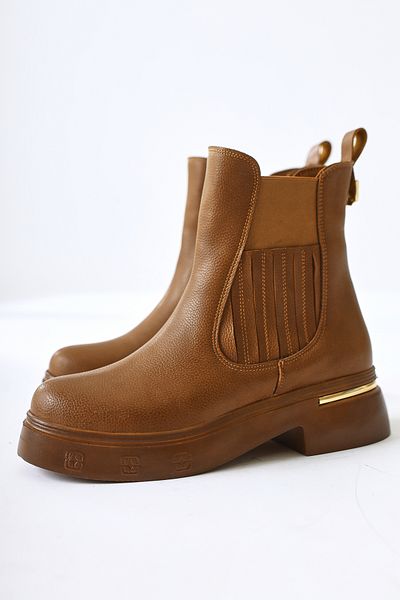 Limoya Γυναικείες μπότες Pava Brown Heel Detailed Pull-on, Γυναικεία μποτάκια