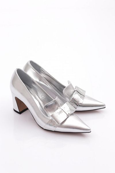 DGN Women's Ribbon Patterned 159 Model Heeled Shoes