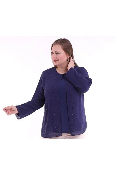 GLR&GYM SERAY KADIN ÖNÜ TAŞLI ŞİFON ABİYE BLUZ