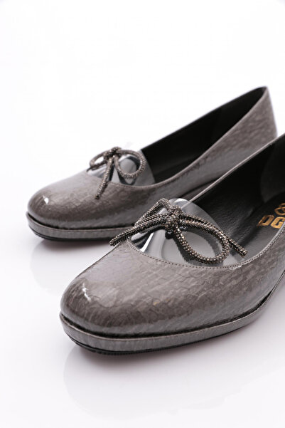 DGN Kadın Comfort Ayakkabı Gri Kroko 41813643