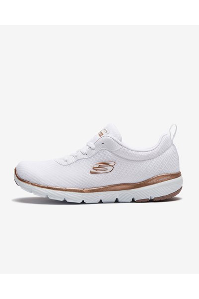 SKECHERS حذاء رياضي نسائي FLEX APPEAL 3.0 باللون الأبيض/الوردي/الذهبي S13070 ...
