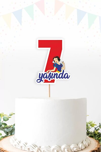 neşeli günlerim Pamuk Ukras za tortu sa temom princeze za 7 (sedam) godina *d...