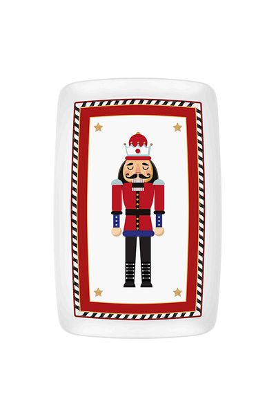 The Mia New025 Nutcracker Rectangular Serving 34X25 cm
