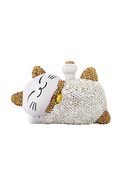 LUCKY CAT Şans Kedisi Sallanan Pati Güneş Enerjili Araç Süsü / Keyif Lucky Ca...