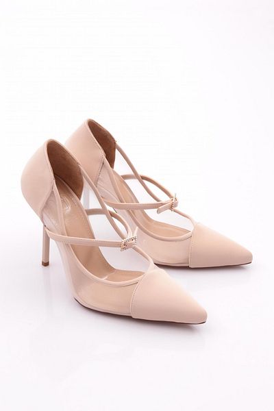 DGN Pantofi cu toc de damă Nude Color - Model Open 56583557