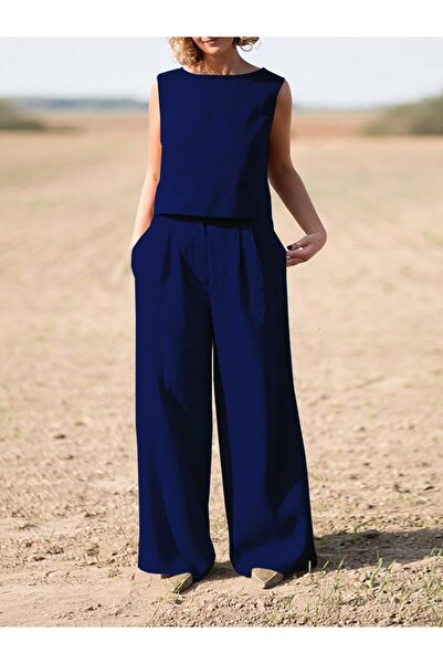 Toridas Set de damă, casual, confortabil, fără mâneci, cu partea inferioară