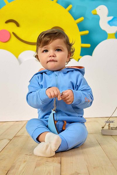 Miny Center Blue Baby Boy Sweatshirt