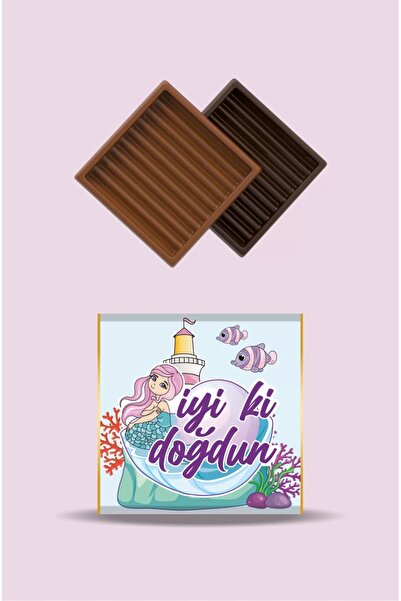 neşeli günlerim 20 قطعة من أغلفة الشوكولاتة على شكل حورية البحر