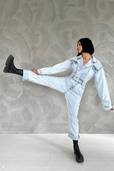 Elbee Fashion Woman Salopeta albastra din denim
