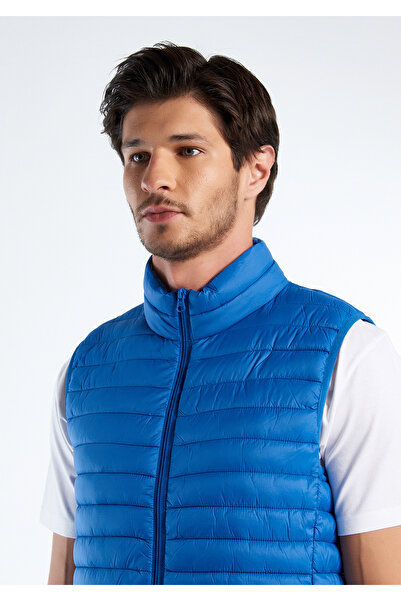 United Colors of Benetton Erkek Koyu Mavi Eco-Recyle Dolgulu Pufa Yelek