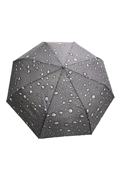 Marlux Tam Otomatik Gri Damla Desenli Şemsiye 7110c 709802