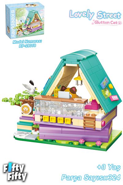 Vagonlife Keepley Lovely Street/Cute Street Series Comic Shop (324 Pieces) Toy Building Set F28018
