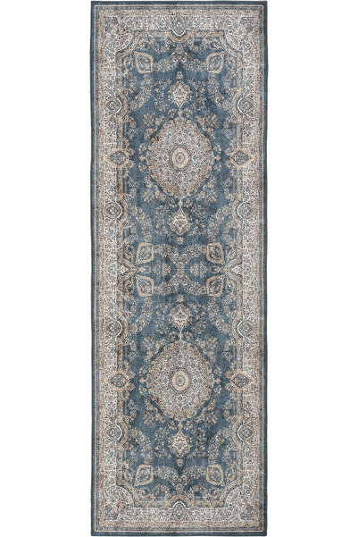 Cool Halı Private Krem Eskitme Vintage Halı Yolluk Hol Koridor Halısı Dijital...