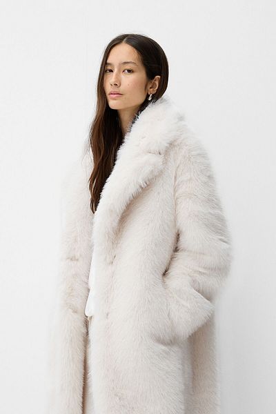 Bershka معطف فرو صناعي