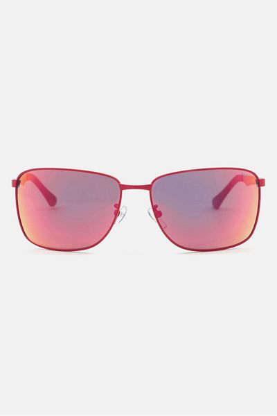 Fila Men SFI005 Square Sunglasses, Red