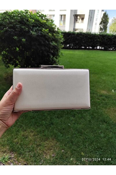 lowell home Geantă de seară model cutie de sidef cu pietre mari