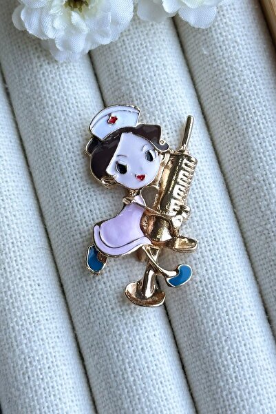 Enfes Takı Hemşire Broşu – Sağlık Sembolü Broş, Özel Tasarım