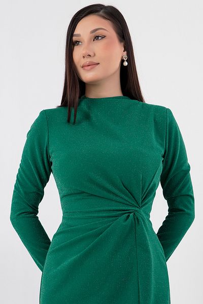 PULLIMM Rochie cu guler în picioare, cu talie lungă, cu fante NY4429