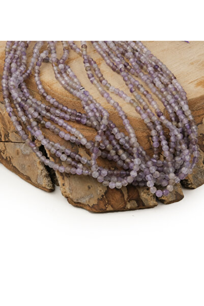 Prestij Boncuk سلسلة حجر الجمشت الطبيعي ذات الأوجه 3 مم