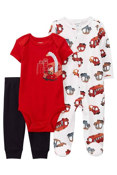 Carter's Baby Boy Overalls Set Red