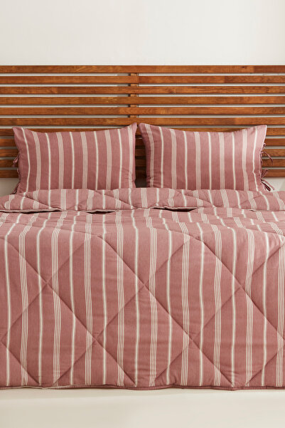 Karaca Home Sarah Anderson Barlet Single Comfort Set Striped Claret Red