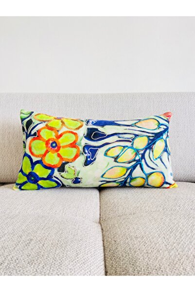 TheBohoHomeDecor Yaşam Çiçeği Serisi - Olive Kaşmir Tek 30*50 Kırlent/Yastık ...