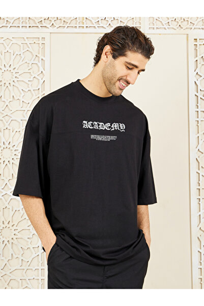 Styli Embroidered Detail Compact Jersey Boxy T-Shirt