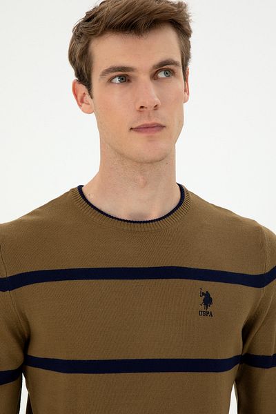 U.S. Polo Assn. Men's Khaki Sweater 50297039 -Vr027