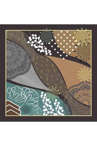 nehir eşarp Ethnic & Motif Pattern Scarf Bandana 50X50 cm