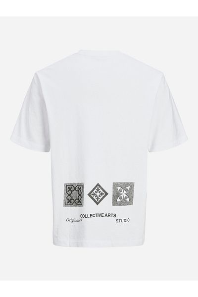 Jack & Jones Relaxed Fit Mono Graphic Crew Neck T-Shirt
