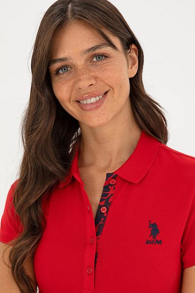 U.S. Polo Assn. BAZA. Tricou polo din bumbac slim fit cu gât polo G082SZ 0111806126