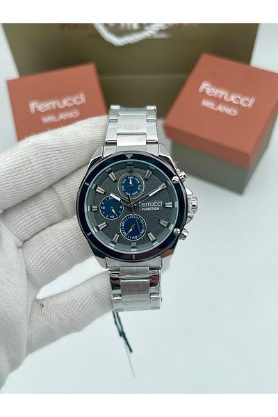 Ferrucci Fc 03403m Men's Wristwatch Function Gray Color + Bracelet Gift