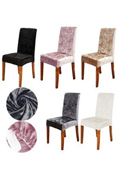 elgeyar Ipek Kadife Sandalye Kılıfı sandalye Örtüsü Lastıkli Standart 1 Adet