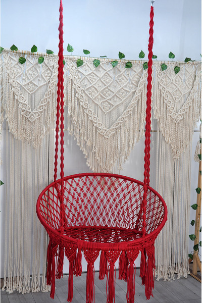 ALTINOLUK HAMAK Kopya - Relakx Makrome Salıncak Bahçe Balkon Salıncağı ( Kırm...