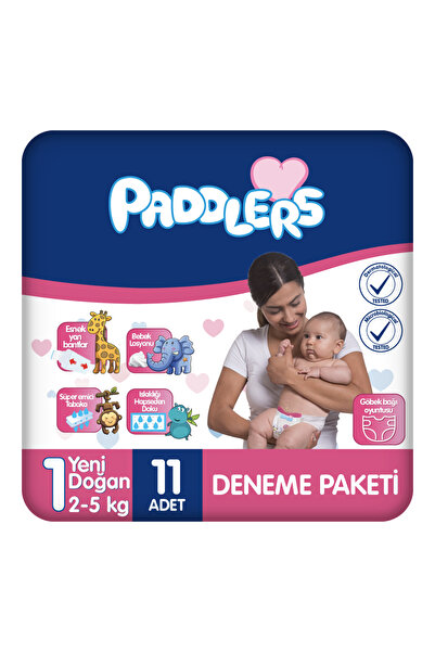 Paddlers Bebek Bezi 1 Numara Yenidoğan 11 Adet (2-5 Kg) Deneme Paketi